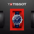  Shop Authentic Tissot PRC 200 Chronograph Blue Dial Blue Leather Strap Watch For Men - T055.417.16.047.00 - Luxxuri