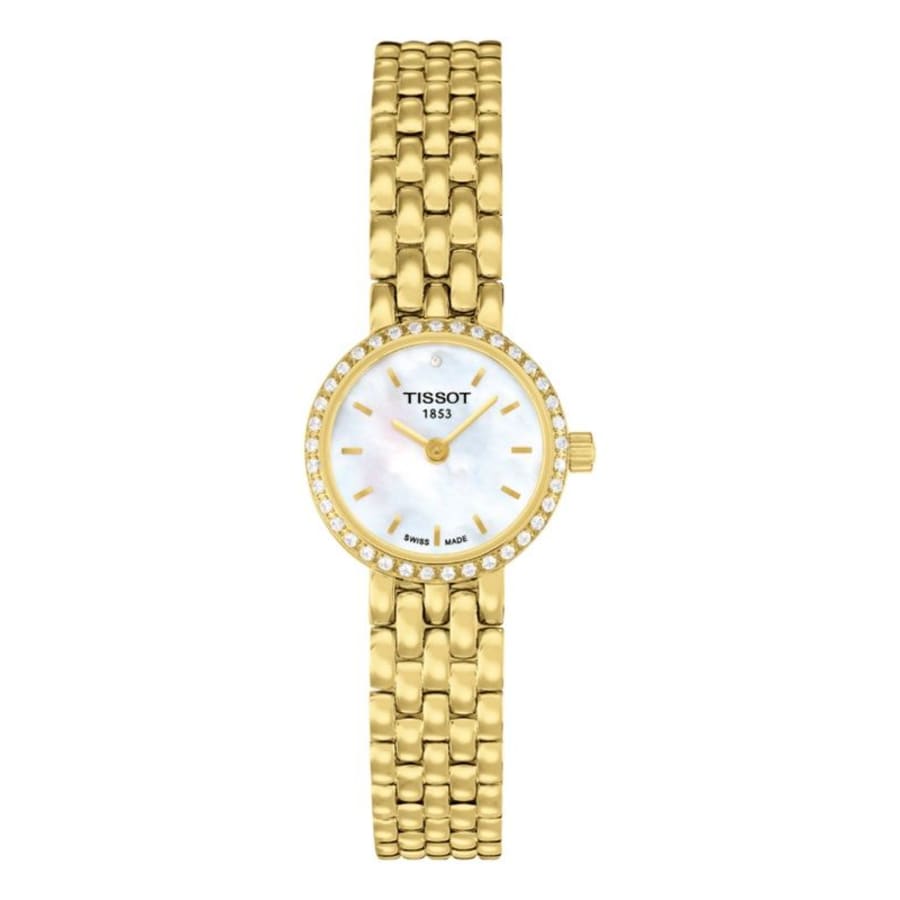  Shop Authentic Tissot T-Lady Lovely Mother of Pearl Dial Gold Steel Strap Watch For Women - T058.009.63.116.00 - Luxxuri