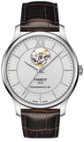  Shop Authentic Tissot T Classic Tradition Powermatic 80 Open Heart Silver Dial Brown Leather Strap Watch for Men - T063.907.16.038.00 - Luxxuri