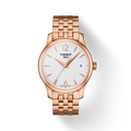 Tissot T Classic Tradition Lady White Dial Rose Gold Steel Strap Watch for Women - T063.210.33.037.00