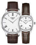  Shop Authentic Tissot Tradition 5.5 Lady Silver Dial Brown Leather Strap Watch for Women - T063.009.16.018.00 - Luxxuri