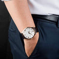 Tissot T Classic Tradition Silver Dial Brown Leather Strap Watch For Men - T063.610.36.038.00