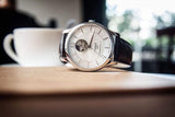  Shop Authentic Tissot T Classic Tradition Powermatic 80 Open Heart Silver Dial Brown Leather Strap Watch for Men - T063.907.16.038.00 - Luxxuri