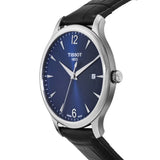  Shop Authentic Tissot T Classic Tradition Blue Dial Black Leather Strap Watch For Men - T063.610.16.047.00 - Luxxuri