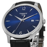  Shop Authentic Tissot T Classic Tradition Blue Dial Black Leather Strap Watch For Men - T063.610.16.047.00 - Luxxuri