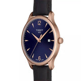  Shop Authentic Tissot T Classic Tradition Blue Dial Brown Leather Strap Watch For Men - T063.610.36.047.00 - Luxxuri