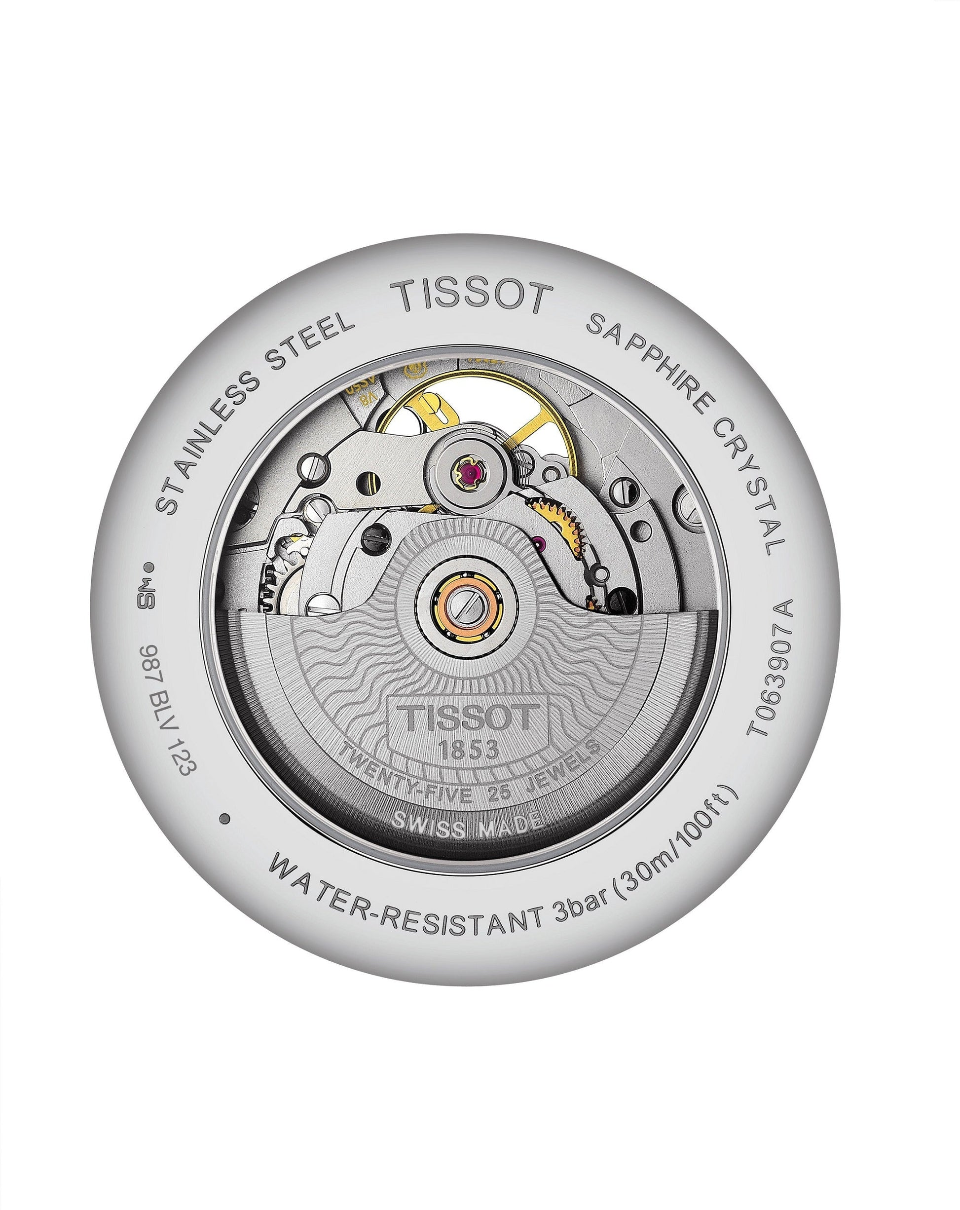 Tissot Tradition Powermatic 80 Open Heart Automatic Watch For Men - T063.907.11.038.00