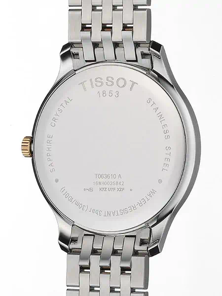  Shop Authentic Tissot T Classic Tradition White Dial Two Tone Mesh Bracelet Watch For Men - T063.610.22.037.01 - Luxxuri