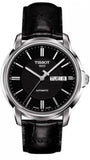  Shop Authentic Tissot Automatics III Day Date Black Dial Black Leather Strap Watch For Men - T065.430.16.051.00 - Luxxuri