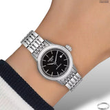  Shop Authentic Tissot Carson Automatic Black Dial Silver Steel Strap Watch For Women - T085.207.11.051.00 - Luxxuri