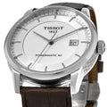  Shop Authentic Tissot Luxury Powermatic 80 Silver Dial Brown Leather Strap Watch For Men - T086.407.16.031.00 - Luxxuri