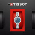  Shop Authentic Tissot T Lady Flamingo Mother of Pearl Blue Dial Silver Steel Strap Watch For Women - T094.210.11.121.00 - Luxxuri