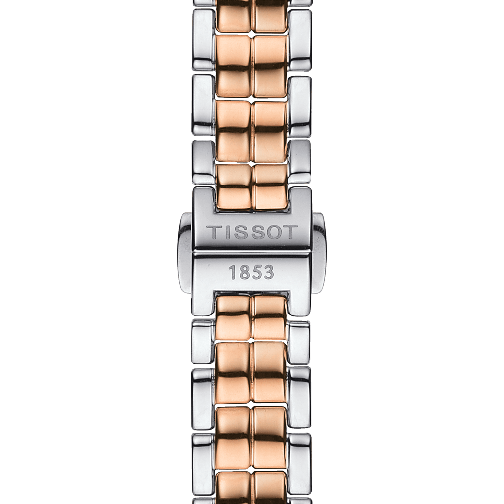 Tissot T Lady Flamingo Mother of Pearl White Dial Two Tone Steel Strap Watch For Women - T094.210.22.111.00