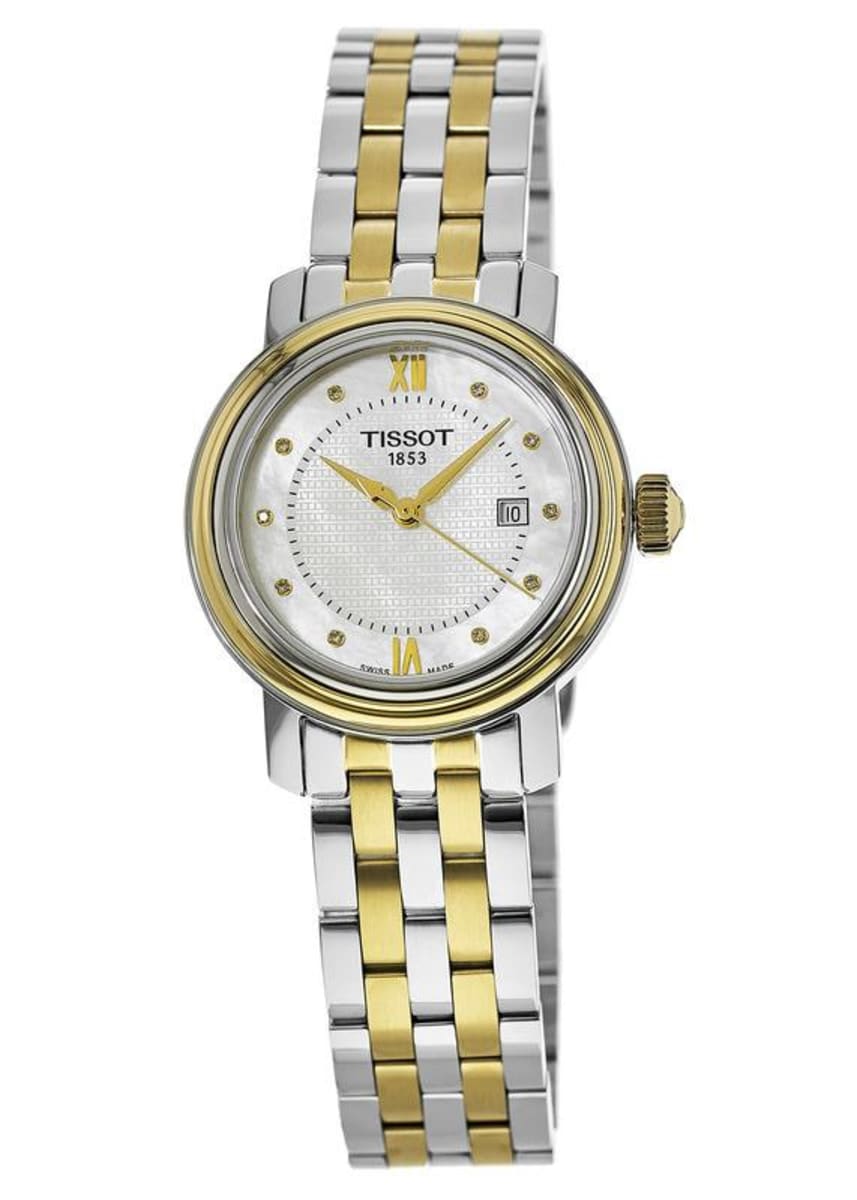  Shop Authentic Tissot T Classic Bridgeport Mother of Pearl Dial Two Tone Steel Strap Watch For Women - T097.010.22.116.00 - Luxxuri