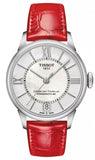  Shop Authentic Tissot Chemin Des Tourelles Powermatic 80 Mother of Pearl White Dial Red Leather Strap Watch For Women - T099.207.16.118.00 - Luxxuri
