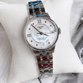  Shop Authentic Tissot Chemin Des Tourelles Powermatic 80 Rubies Mother of Pearl Dial Silver Steel Strap Watch For Women - T099.207.11.113.00 - Luxxuri
