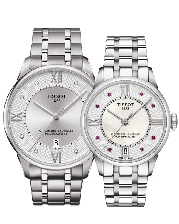  Shop Authentic Tissot Chemin Des Tourelles Powermatic 80 Rubies Mother of Pearl Dial Silver Steel Strap Watch For Women - T099.207.11.113.00 - Luxxuri