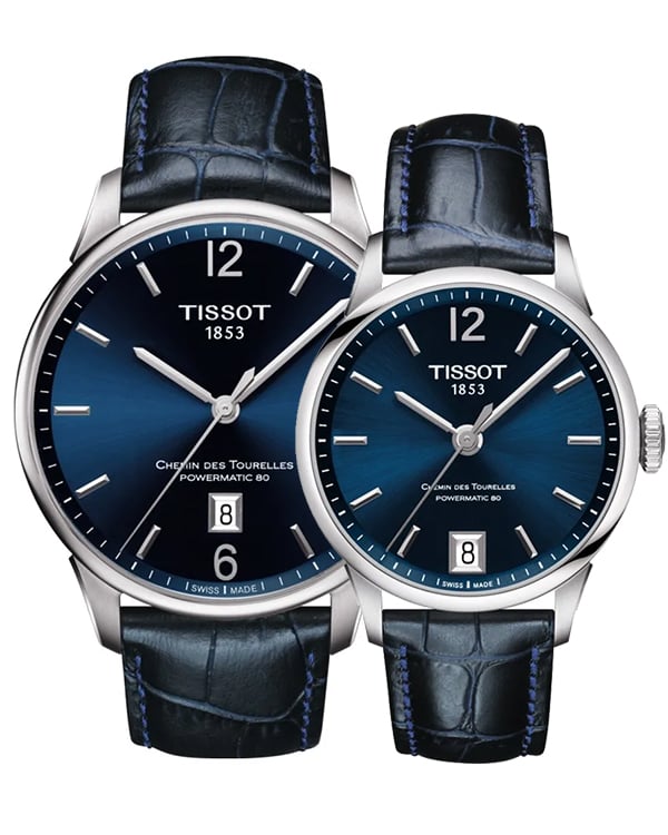  Shop Authentic Tissot Chemin Des Tourelles Powermatic 80 Blue Dial Blue Leather Strap Watch for Men - T099.407.16.047.00 - Luxxuri
