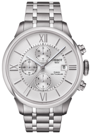  Shop Authentic Tissot Chemin des Tourelles Automatic Chronograph White Dial Silver Steel Strap Watch for Men - T099.427.11.038.00 - Luxxuri