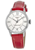  Shop Authentic Tissot Chemin Des Tourelles Automatic Mother of Pearl White Dial Red Leather Strap Watch For Women - T099.207.16.118.00 - Luxxuri