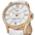  Shop Authentic Tissot Chemin Des Tourelles Powermatic 80 Lady Silver Dial White Leather Strap Watch For Women - T099.207.36.118.00 - Luxxuri