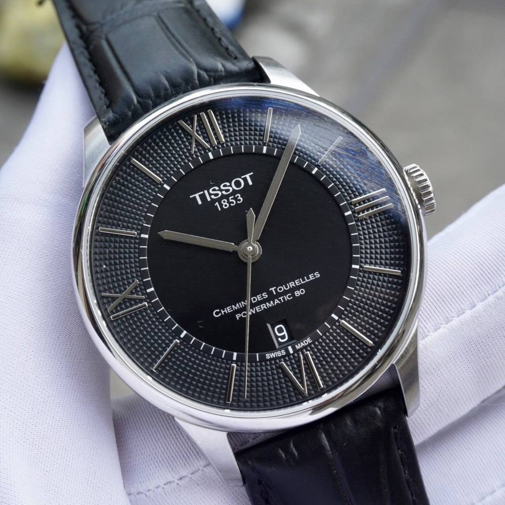  Shop Authentic Tissot Chemin Des Tourelles Powermatic 80 Black Dial Black Leather Strap Watch For Men - T099.407.16.058.00 - Luxxuri
