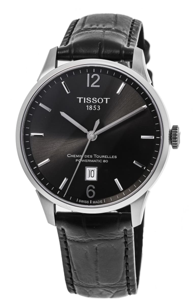  Shop Authentic Tissot Chemin Des Tourelles Powermatic 80 Black Dial Black Leather Strap Watch For Men - T099.407.16.447.00 - Luxxuri