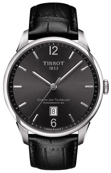  Shop Authentic Tissot Chemin Des Tourelles Powermatic 80 Black Dial Black Leather Strap Watch For Men - T099.407.16.447.00 - Luxxuri