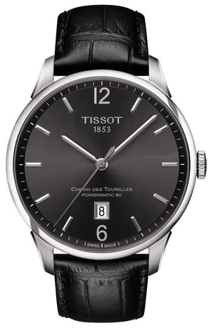  Shop Authentic Tissot Chemin Des Tourelles Powermatic 80 Black Dial Black Leather Strap Watch For Men - T099.407.16.447.00 - Luxxuri