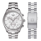 Shop Authentic Tissot T Classic PR 100 Chronograph Silver Dial Silver Steel Strap Watch For Men - T101.417.11.031.00 - Luxxuri