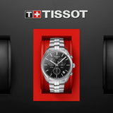  Shop Authentic Tissot T Classic PR 100 Chronograph Black Dial Silver Steel Strap Watch for Men - T101.417.11.051.00 - Luxxuri