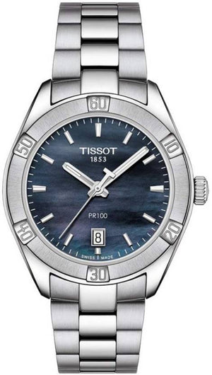  Shop Authentic Tissot PR 100 Sport Chic Mother of Pearl Dial Watch For Women - T101.910.11.121.00 - Luxxuri