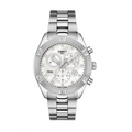 Tissot PR 100 Sport Chic Chronograph Diamonds Mother of Pearl Dial Silver Steel Strap Watch for Women - T101.917.11.116.00