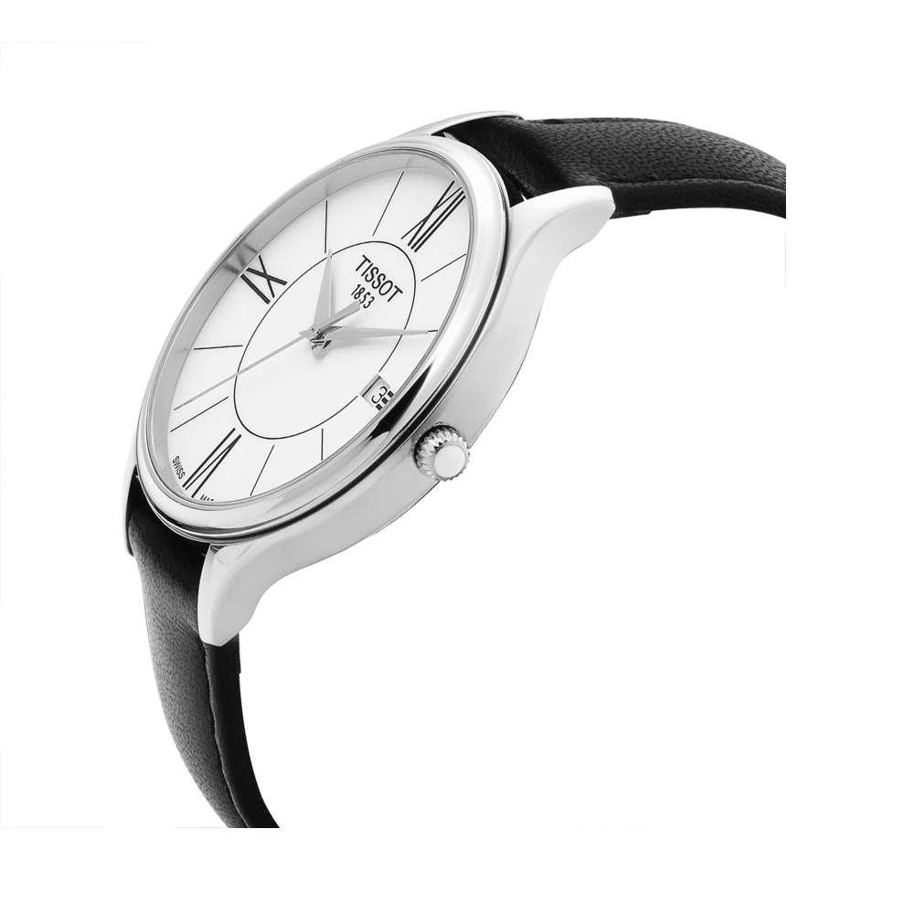  Shop Authentic Tissot Bella Ora Round White Dial Black Leather Strap Watch For Women - T103.210.16.018.00 - Luxxuri