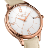  Shop Authentic Tissot T Lady Bella Ora Round White Dial Beige Leather Strap Watch For Women - T103.210.36.018.00 - Luxxuri