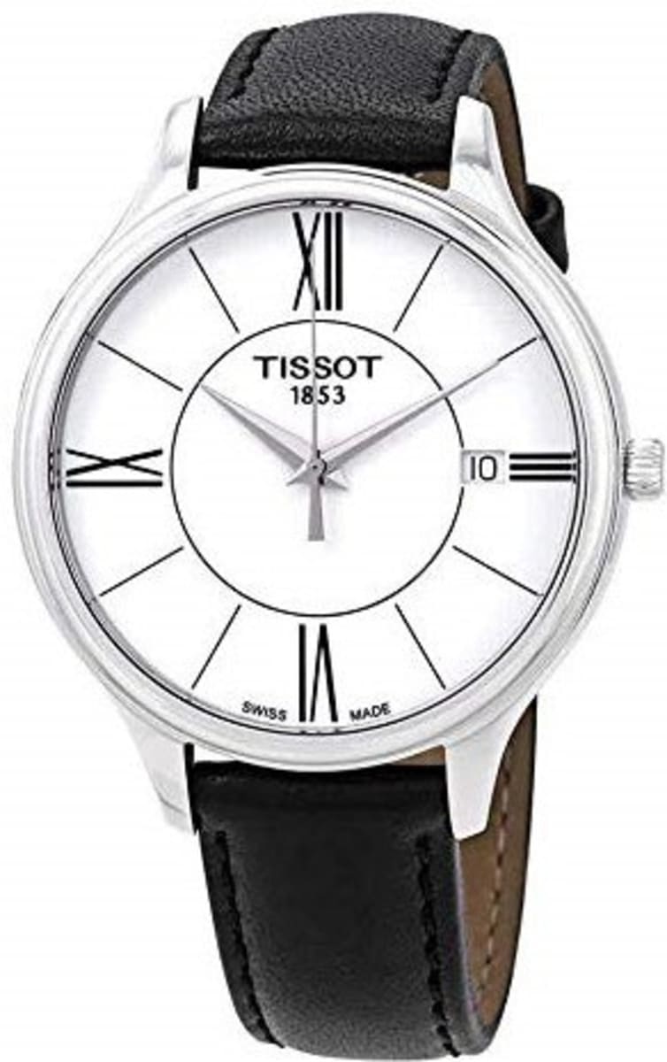  Shop Authentic Tissot Bella Ora Round White Dial Black Leather Strap Watch For Women - T103.210.16.018.00 - Luxxuri