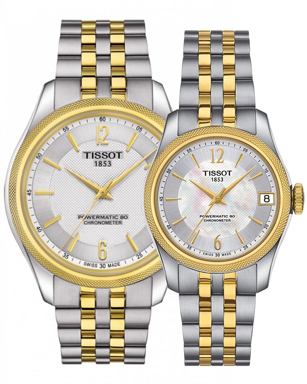  Shop Authentic Tissot Ballade Powermatic 80 Mother of Pearl Silver Dial Two Tone Steel Strap Watch For Women - T108.208.22.117.00 - Luxxuri