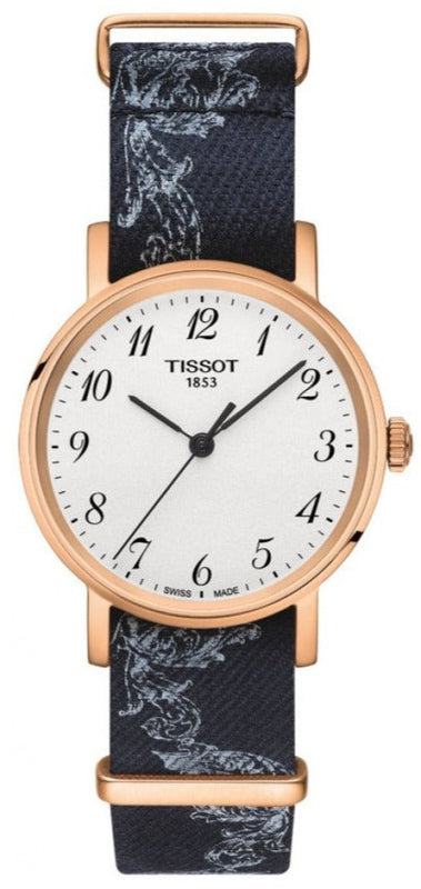  Shop Authentic Tissot T Classic Everytime Small White Dial Blue NATO Strap Watch For Women - T109.210.38.032.00 - Luxxuri