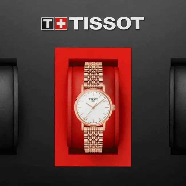  Shop Authentic Tissot T Classic Everytime Small White Dial Rose Gold Mesh Bracelet Watch For Women - T109.210.33.031.00 - Luxxuri
