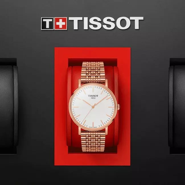  Shop Authentic Tissot Everytime Medium White Dial Rose Gold Mesh Bracelet Watch For Men - T109.410.33.031.00 - Luxxuri