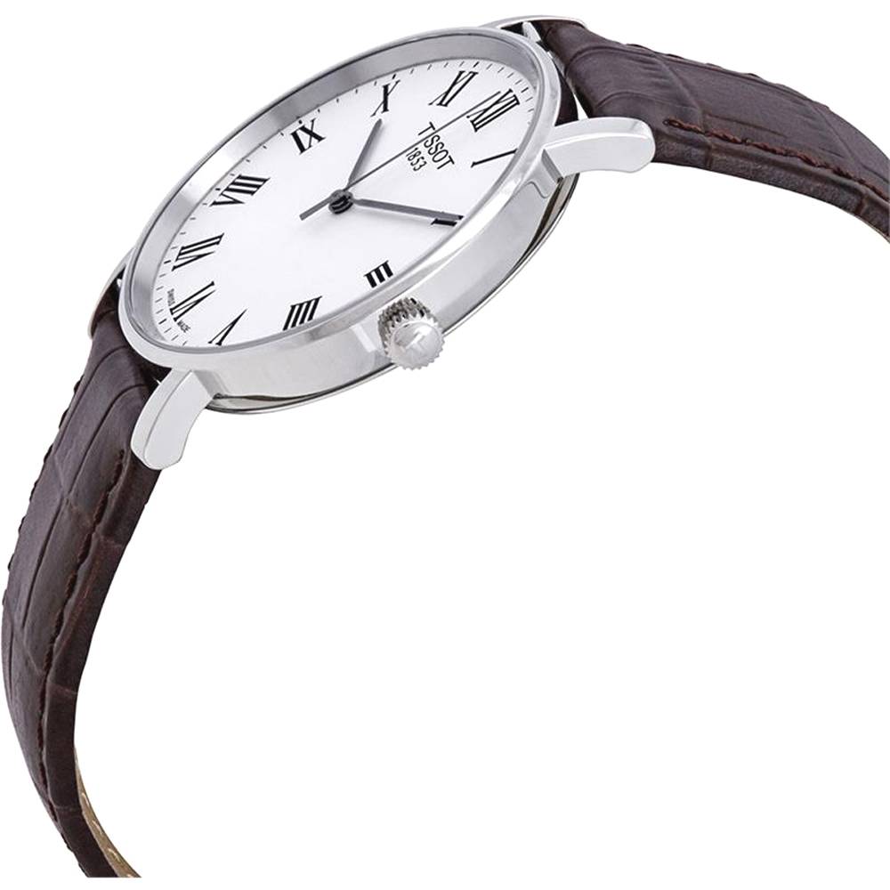  Shop Authentic Tissot T Classic Everytime White Dial Brown Leather Strap Watch For Men - T109.410.16.033.00 - Luxxuri