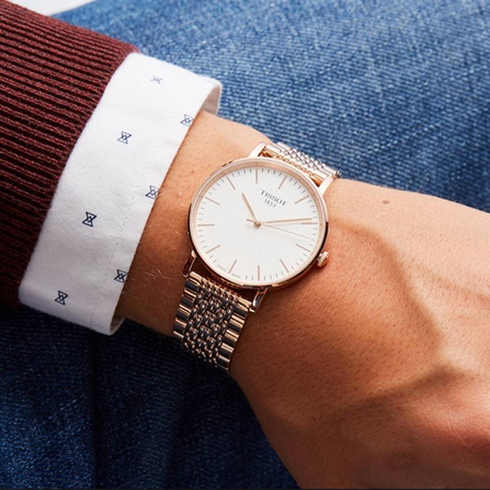  Shop Authentic Tissot Everytime Medium White Dial Rose Gold Mesh Bracelet Watch For Men - T109.410.33.031.00 - Luxxuri