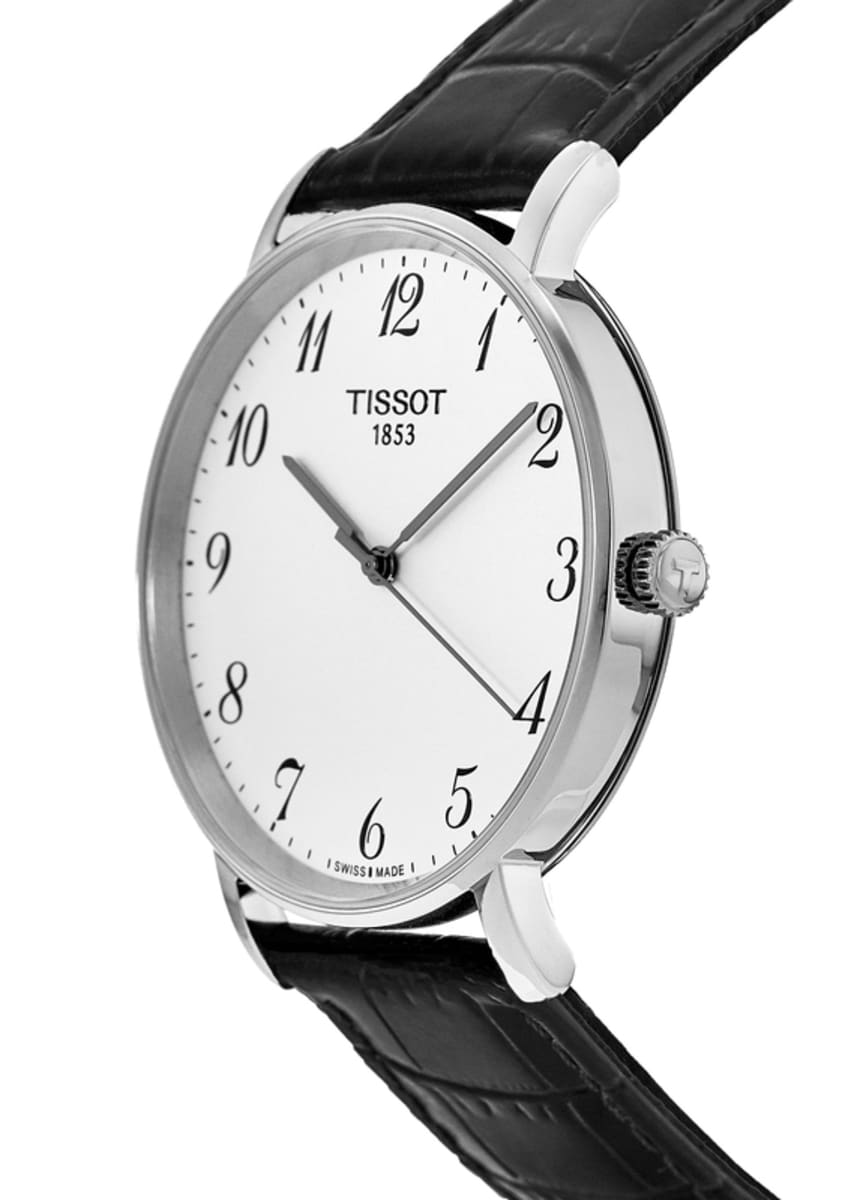 Shop Authentic Tissot Everytime Large White Dial Black Leather Strap Watch For Men - T109.610.16.032.00 - Luxxuri