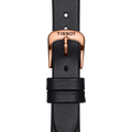 Tissot T Wave Diamond Mother of Pearl Dial Black Leather Strap Watch For Women - T112.210.36.111.00