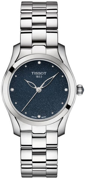  Shop Authentic Tissot T Wave II Blue Dial Silver Steel Strap Watch For Women - T112.210.11.046.00 - Luxxuri