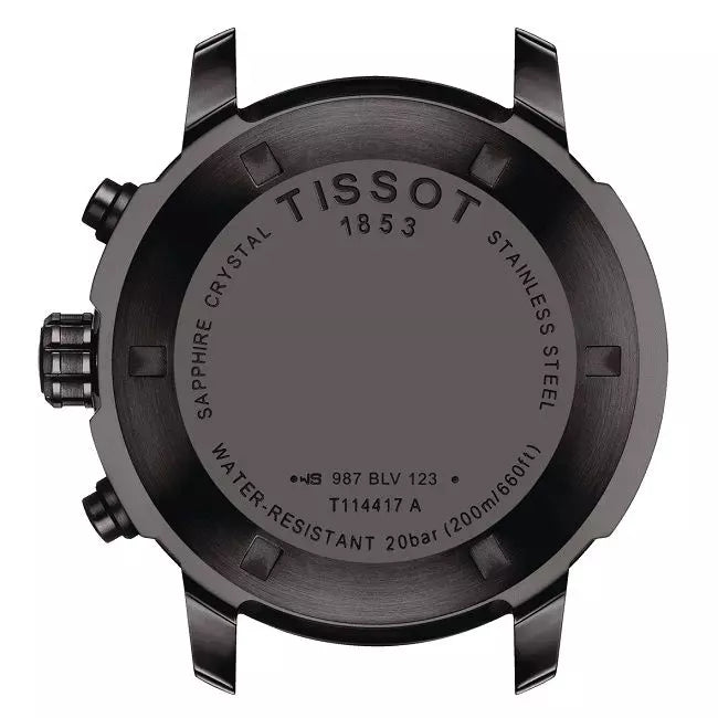  Shop Authentic Tissot PRC 200 Chronograph Black Dial Black Steel Strap Watch For Men - T114.417.33.057.00 - Luxxuri