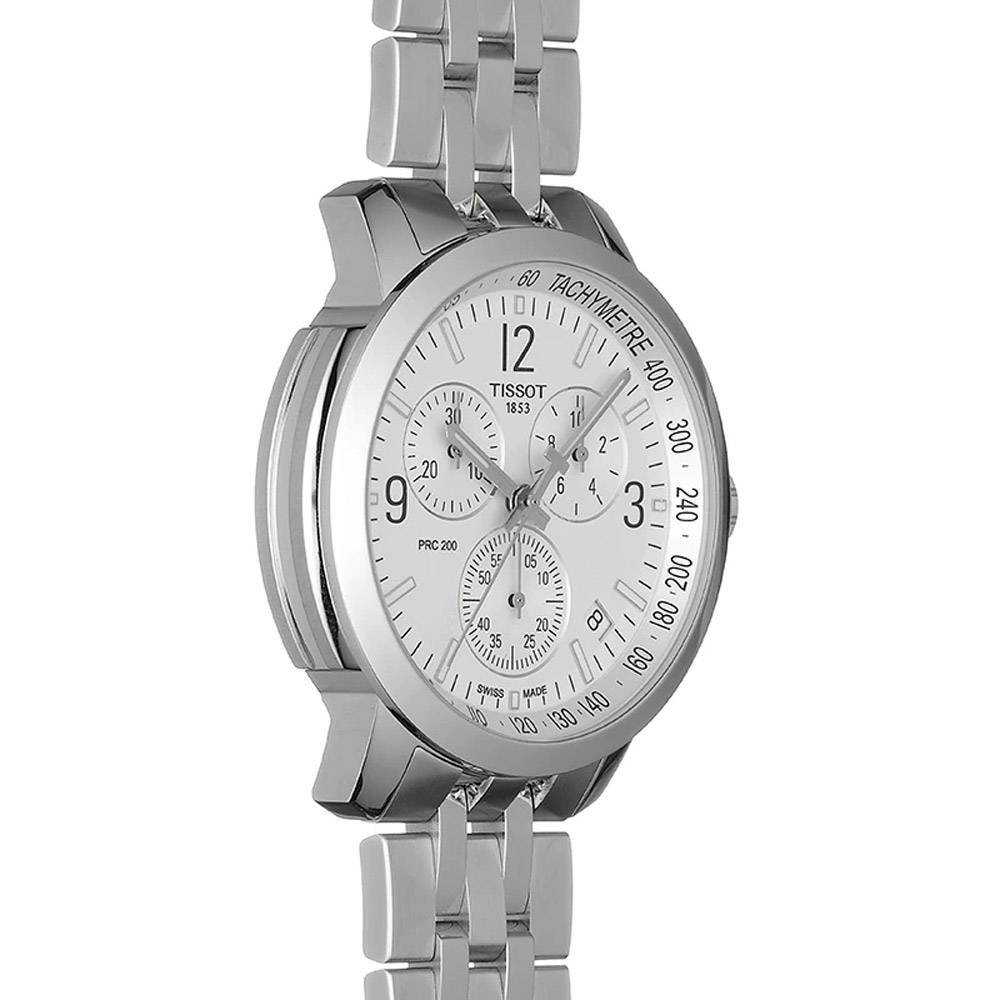  Shop Authentic Tissot T Sport PRC 200 Chronograph White Dial Silver Steel Strap Watch For Men - T114.417.11.037.00 - Luxxuri