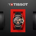 Tissot T Race Chronograph Black Dial Black Silicone Strap Watch For Men - T115.417.37.051.00