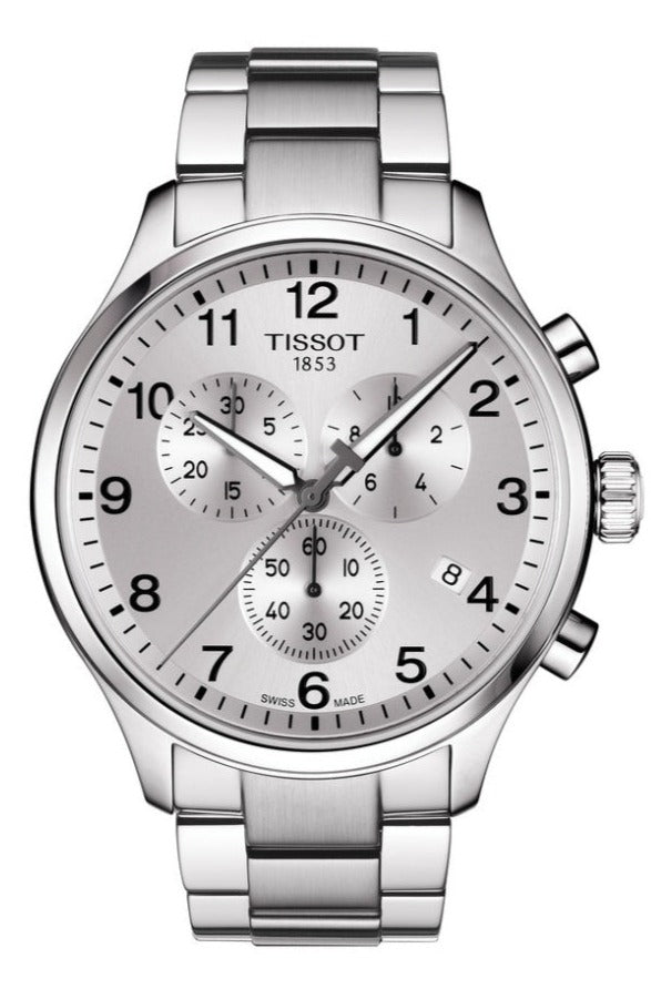  Shop Authentic Tissot Chrono XL Classic Silver Dial Silver Steel Strap Watch For Men - T116.617.11.037.00 - Luxxuri