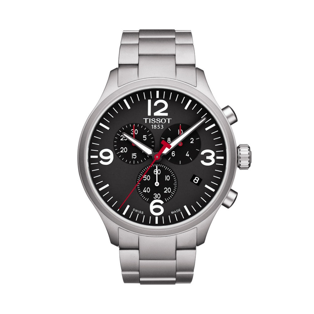  Shop Authentic Tissot Chrono XL Black Dial Silver Steel Strap Watch For Men - T116.617.11.057.00 - Luxxuri